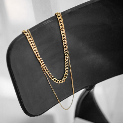 Collar de cadena de doble capa